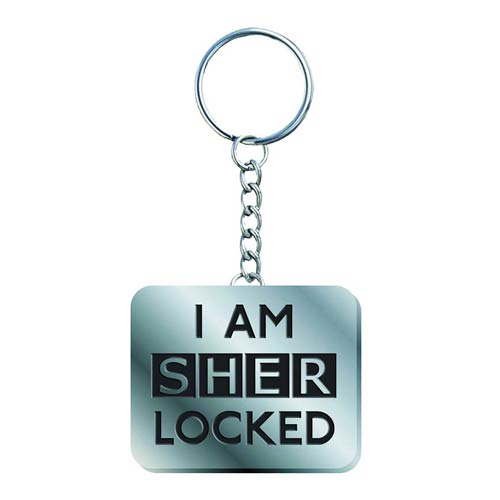 Sherlock I Am Sher Locked Silver Key Chain